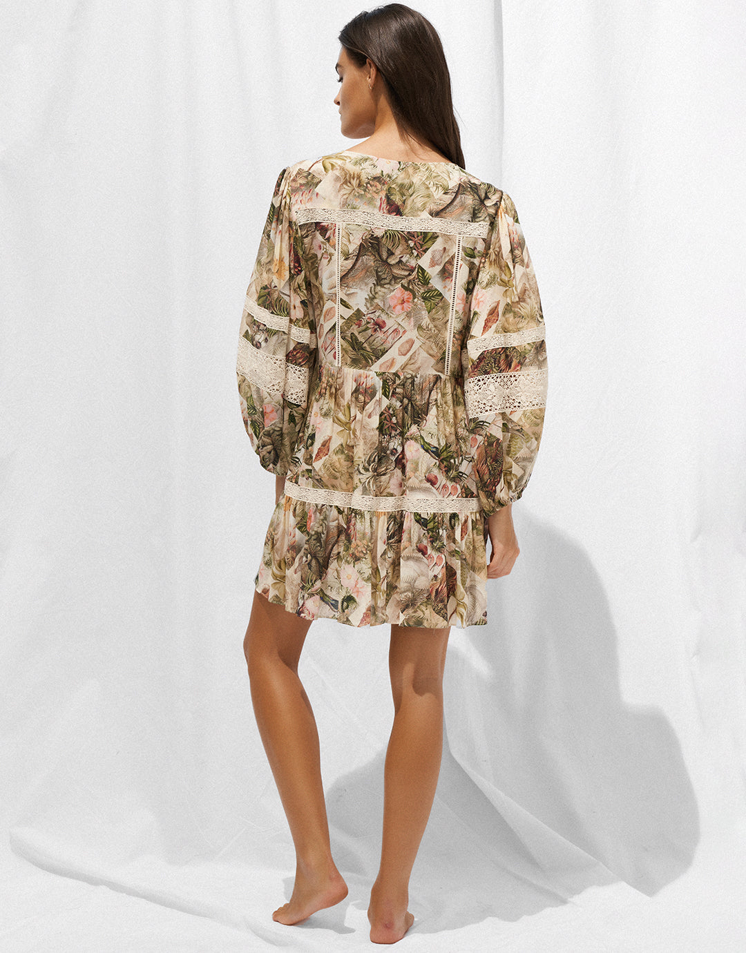 Lush Utopia Mini Tunic Dress - Botanical Camo - Simply Beach UK