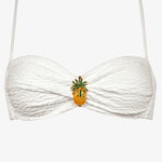 Boho Grace Bandeau Bikini Top - Optic White - Simply Beach UK