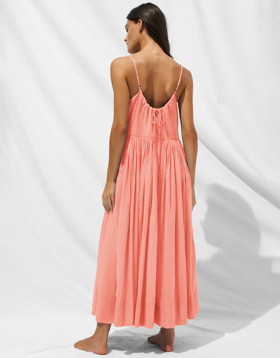 Island Nostalgia Maxi Dress - Ocean Coral - Simply Beach UK