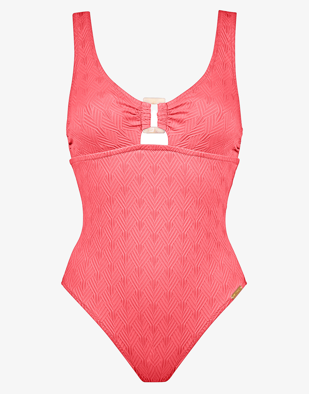 Island Nostalgia Ring Front Swimsuit - Ocean Coral - Simply Beach UK