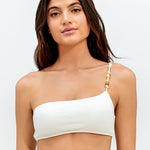 Firenze Ana Flora Bikini Top - Off White - Simply Beach UK