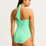 Collective Halter Bandeau Swimsuit - Mint - Simply Beach UK