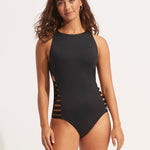 Collective Multi Strap Swimsuit - Black - Simply Beach UK