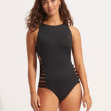 Collective Multi Strap Swimsuit - Black - Simply Beach UK