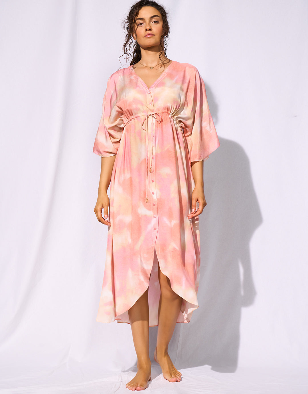 Sunhaze Dreams Buttoned Dress - Solar Energy - Simply Beach UK