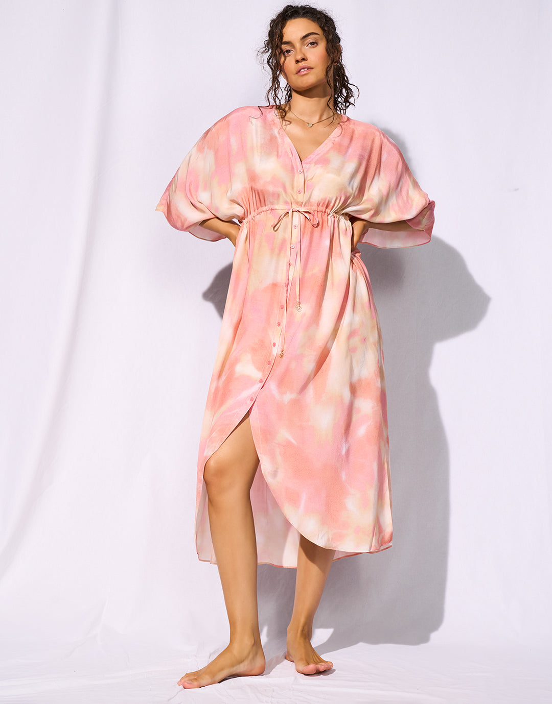 Sunhaze Dreams Buttoned Dress - Solar Energy - Simply Beach UK