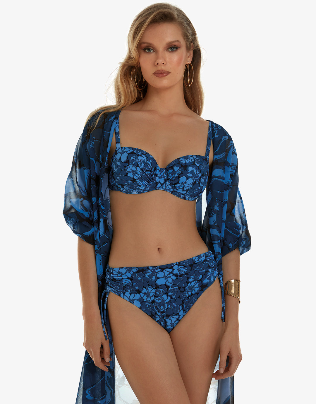 Floreale Underwired Bikini Set - Blue - Simply Beach UK