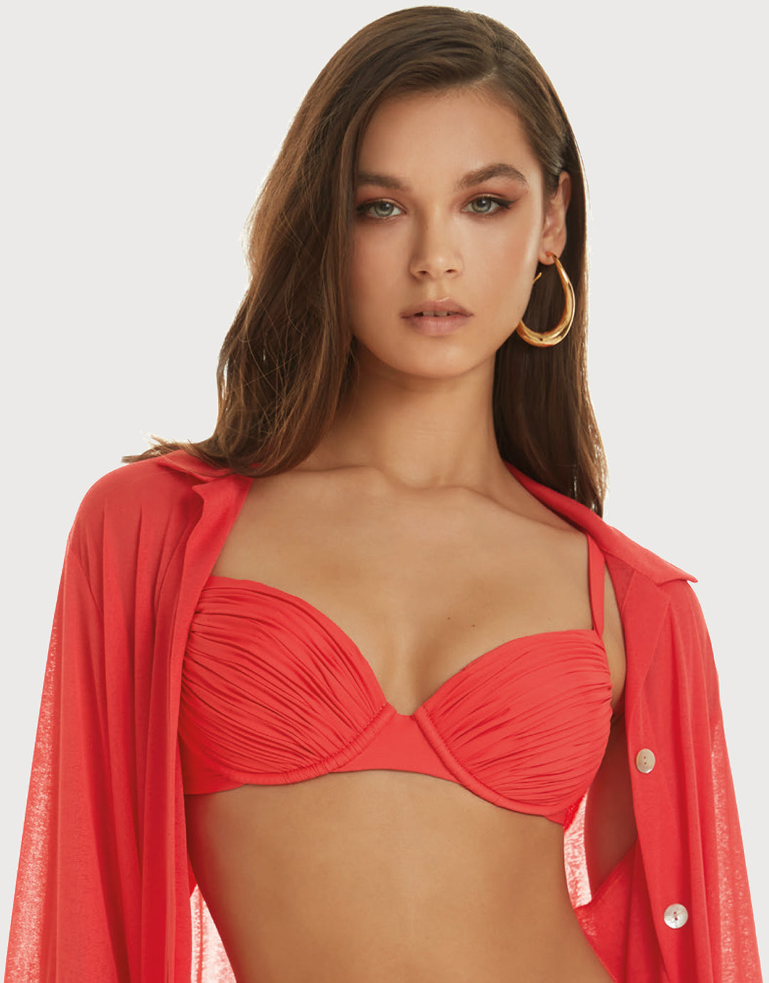 Ceylan Underwired Bikini Top - Lava - Simply Beach UK