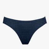 Solid Crush Ring Side Bikini Pant - Night Blue - Simply Beach UK