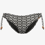 Ethno Craft Tie Side Bikini Pant - Black Canvas - Simply Beach UK