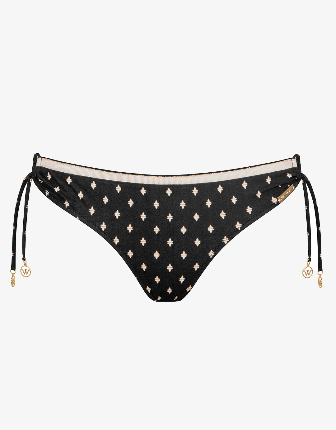 Soul Spots Loop Tie Side Bikini Pant - Black - Simply Beach UK