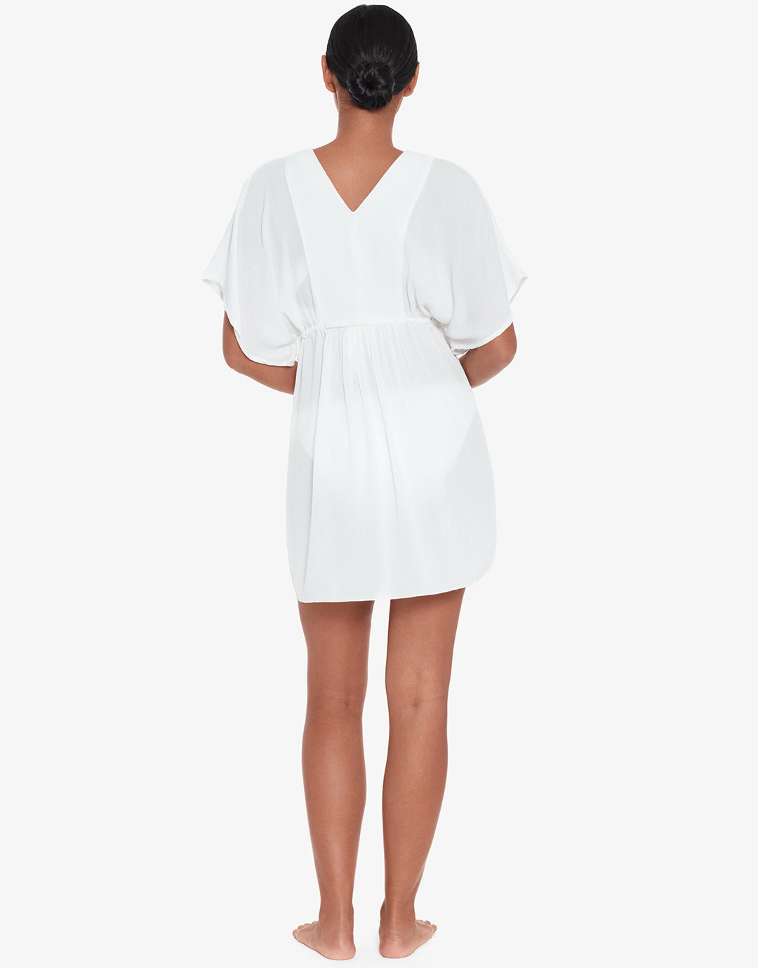 Crinkle Tunic Beach Dress - White - Simply Beach UK