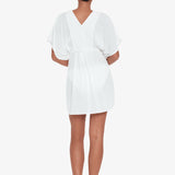 Crinkle Tunic Beach Dress - White - Simply Beach UK