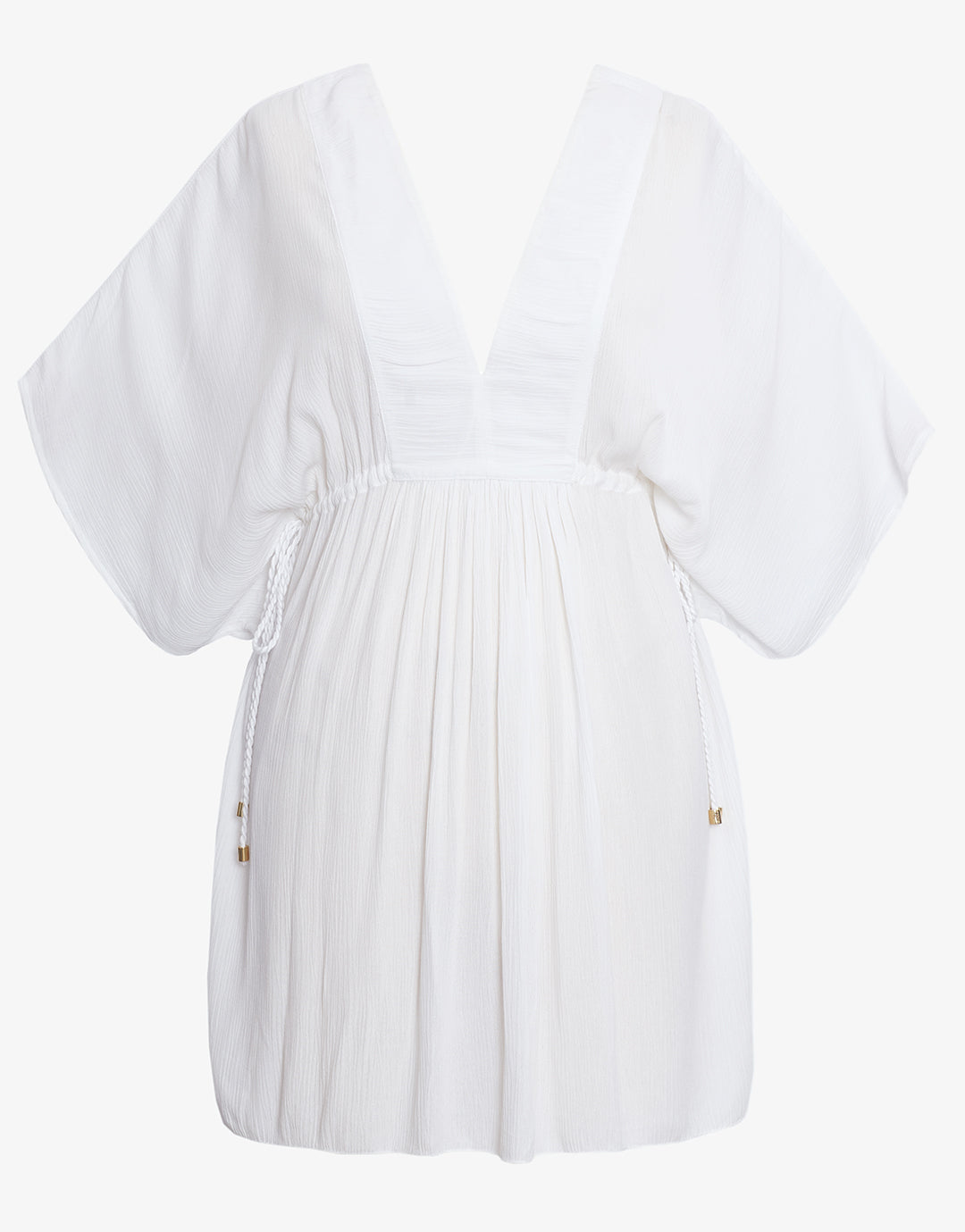 Crinkle Tunic Beach Dress - White - Simply Beach UK