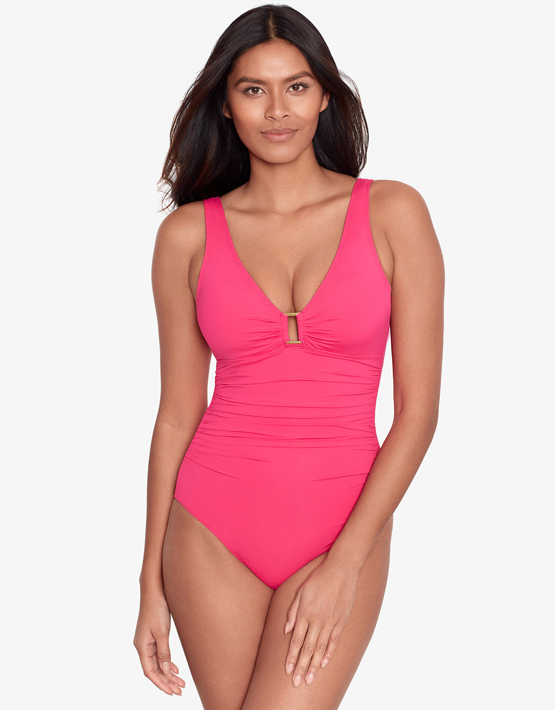 Beach Club Solids Ring OTS Swimsuit - Passionfruit - Simply Beach UK