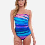 Midnight Light Bandeau Swimsuit -Multi - Simply Beach UK