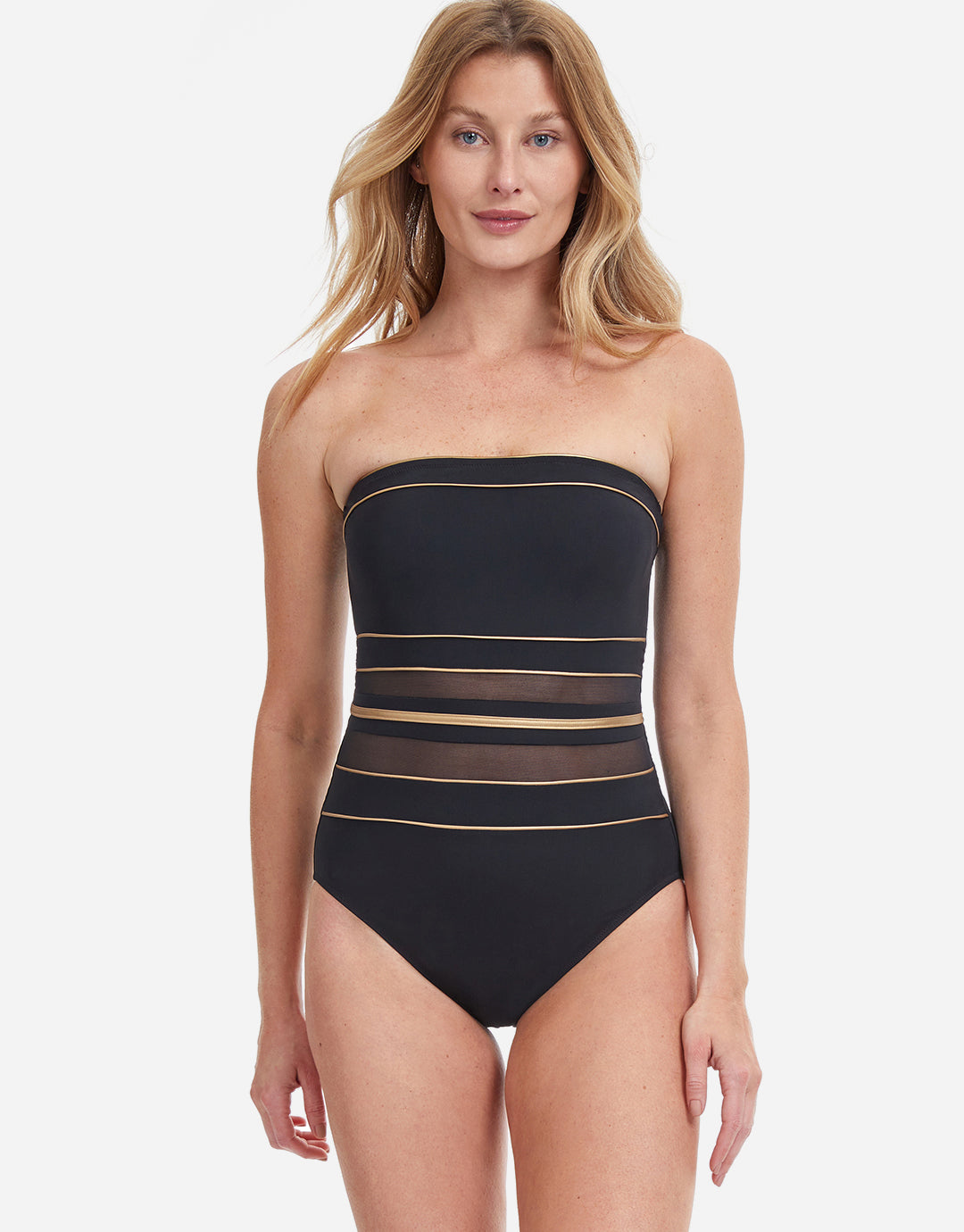 Onyx Bandeau Swimsuit - Black - Simply Beach UK