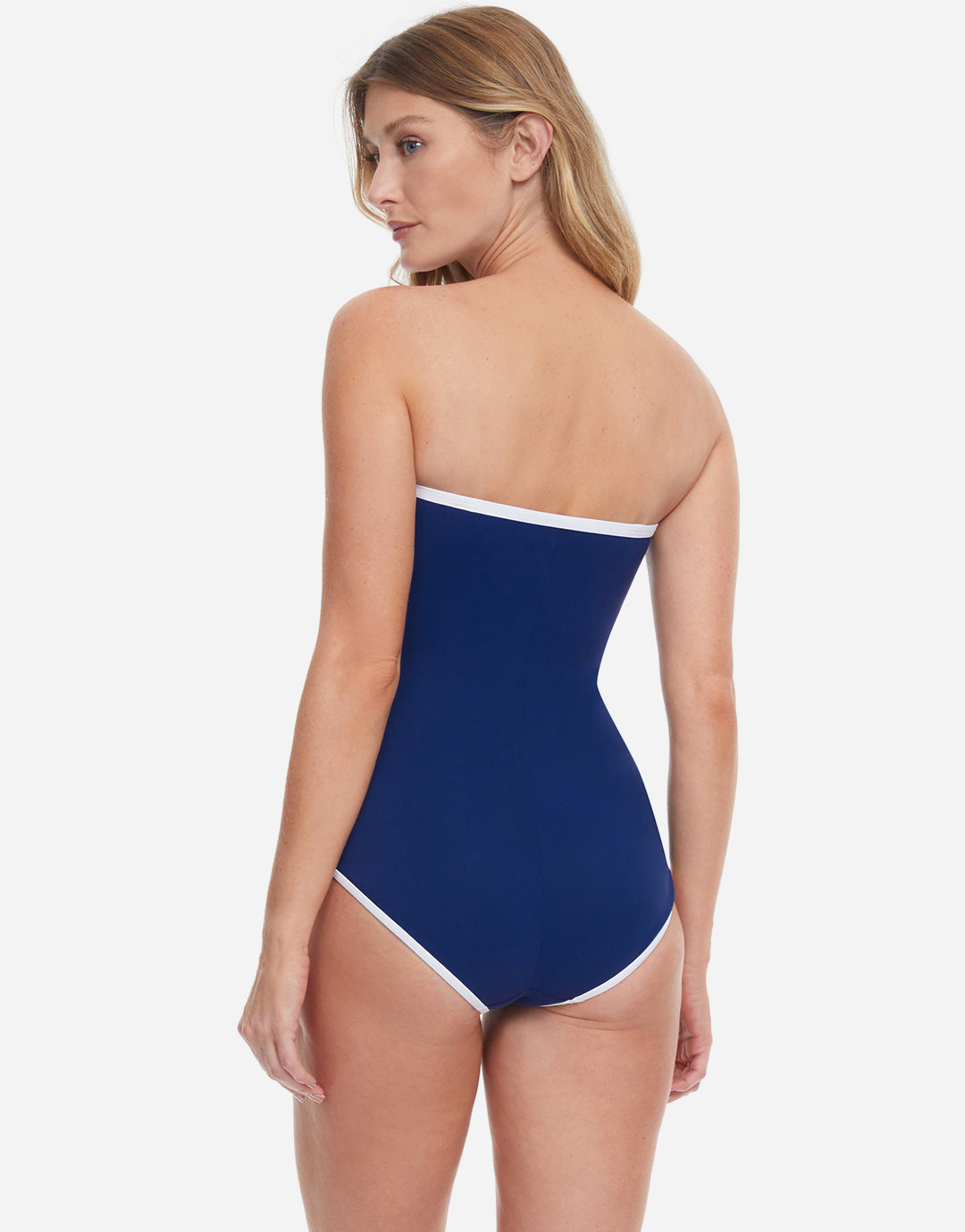 Sail to Sunsets Bandeau Swimsuit - Navy - Simply Beach UK