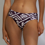 Makro Notion Ruched Side Bikini Pant - Cream Aubergine - Simply Beach UK