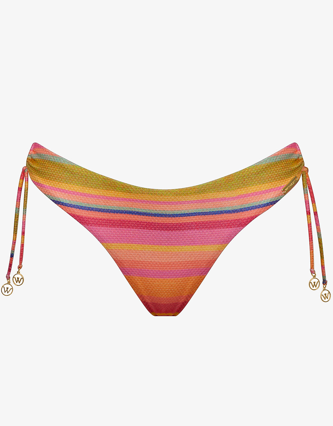Dopamine Stripe Brazilian Hipster Bikini Pant - Dopamine Brights - Simply Beach UK