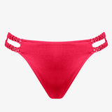 Macrame Love Double Strap Bikini Pant - Luscious Red - Simply Beach UK