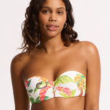 Tropica Bustier Bandeau Bikini Top - Ecru - Simply Beach UK