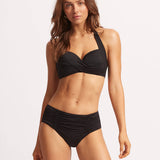 Collective Twist Soft Cup Halter Bikini Top - Black - Simply Beach UK