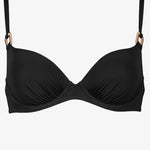 Sailor Luxe Moulded Underwired Bikini Top - Black - Simply Beach UK
