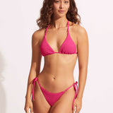 Sea Dive Tie Side Rio Bikini Pant - Fuchsia Rose - Simply Beach UK