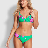 Full Bloom Hipster Bikini Pant - Jade - Simply Beach UK