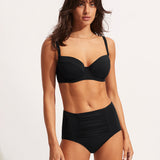 Collective High Waisted Bikini Pant - Black - Simply Beach UK