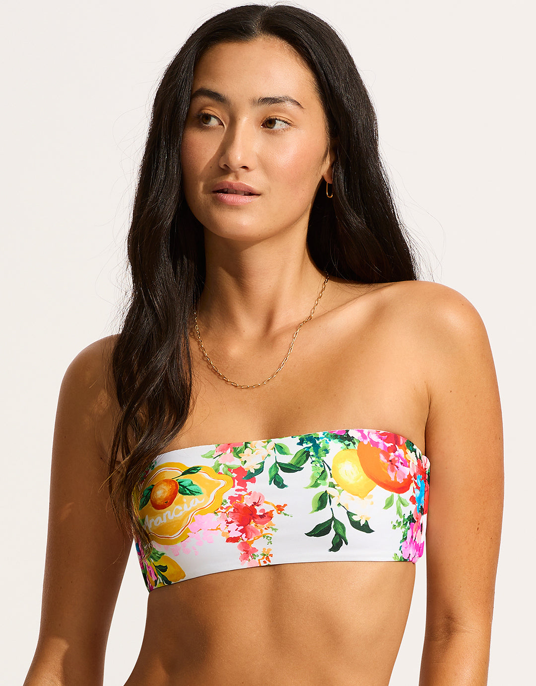 Ciao Bella Bandeau Bikini Top - White - Simply Beach UK