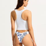Ahoy Scoop High Cut Rio Bikini Pant - White - Simply Beach UK
