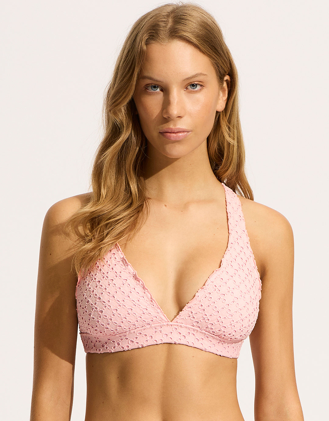 Daydreamer Multi Fit Longline Tri Bikini Top - Dusty Pink - Simply Beach UK