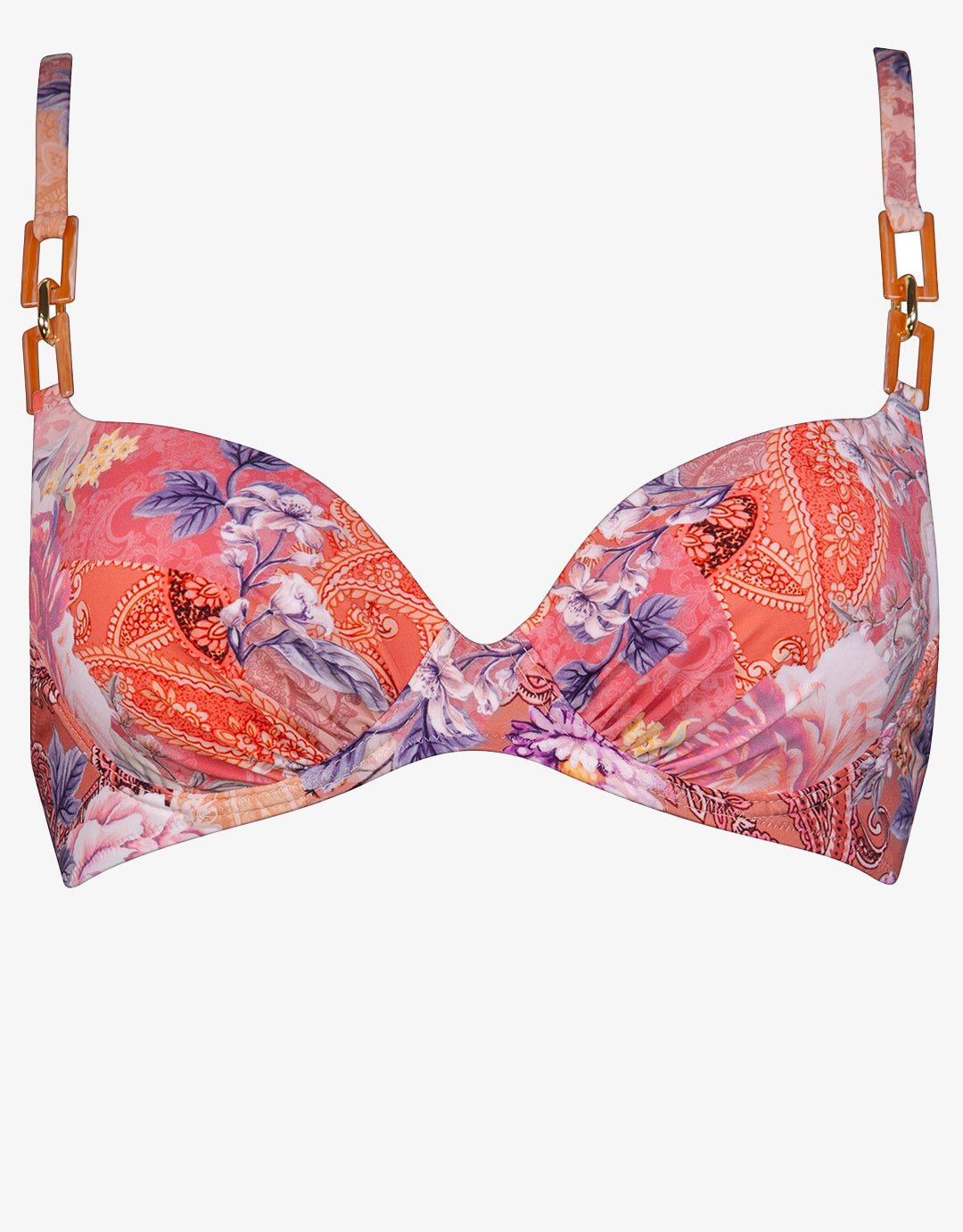 Euphoria Gathered Underwired Bikini Top - Rose Infusion - Simply Beach UK