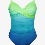 Brasil Underwired Crossover Swimsuit - Turquoise Ombre - Simply Beach UK