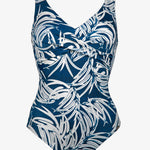 Jean Breeze Twist Front Swimsuit - Denim White - Simply Beach UK