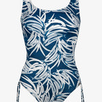 Jean Breeze Inclusive Fit Adjustable Leg Swimsuit - Denim White - Simply Beach UK