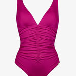 Impact Ruched Front Swimsuit - Berry Glaze - Simply Beach UK