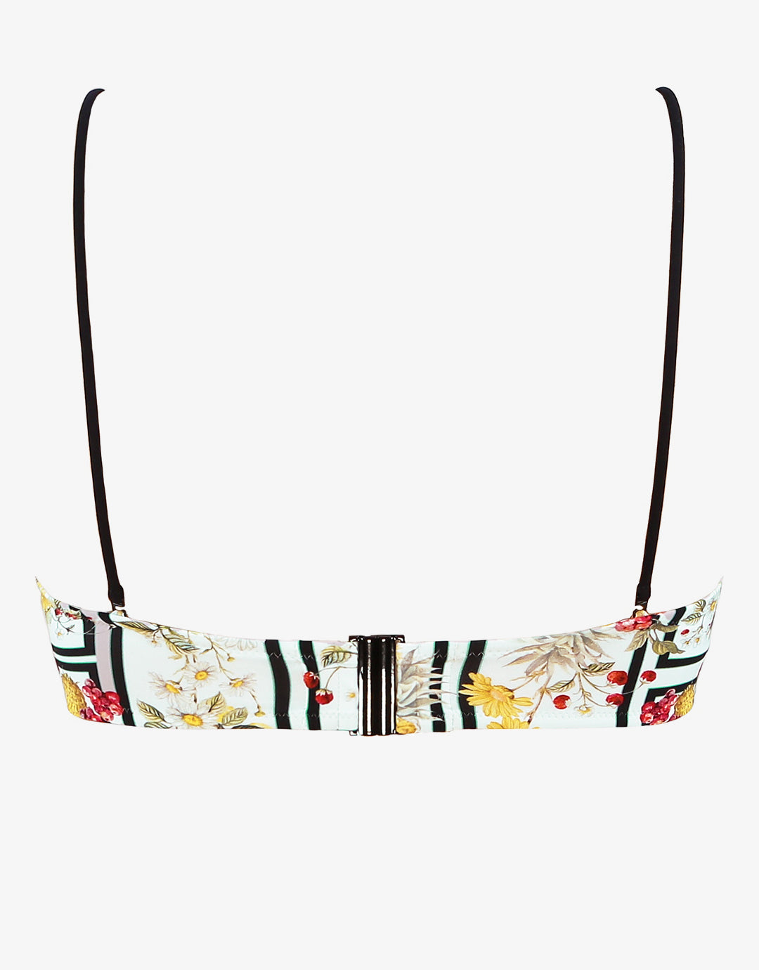 Scenery Bandeau Bikini Top - Monochrome Garden - Simply Beach UK