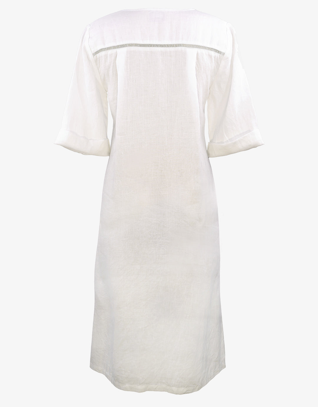 The White Collection Midi Beach Shirt - Natural White - Simply Beach UK