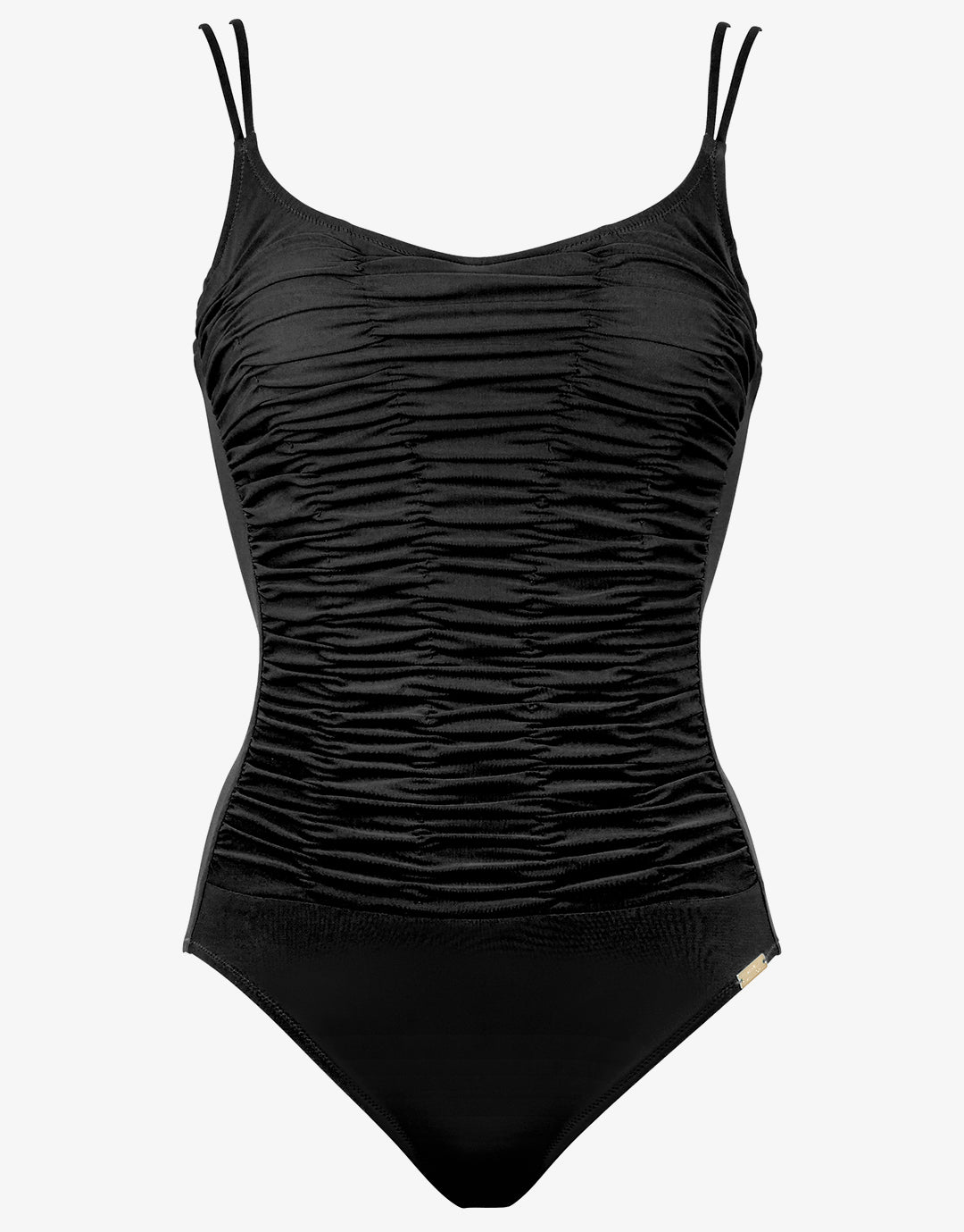 Elements Ruched Underwired Swimsuit - Black - Simply Beach UK