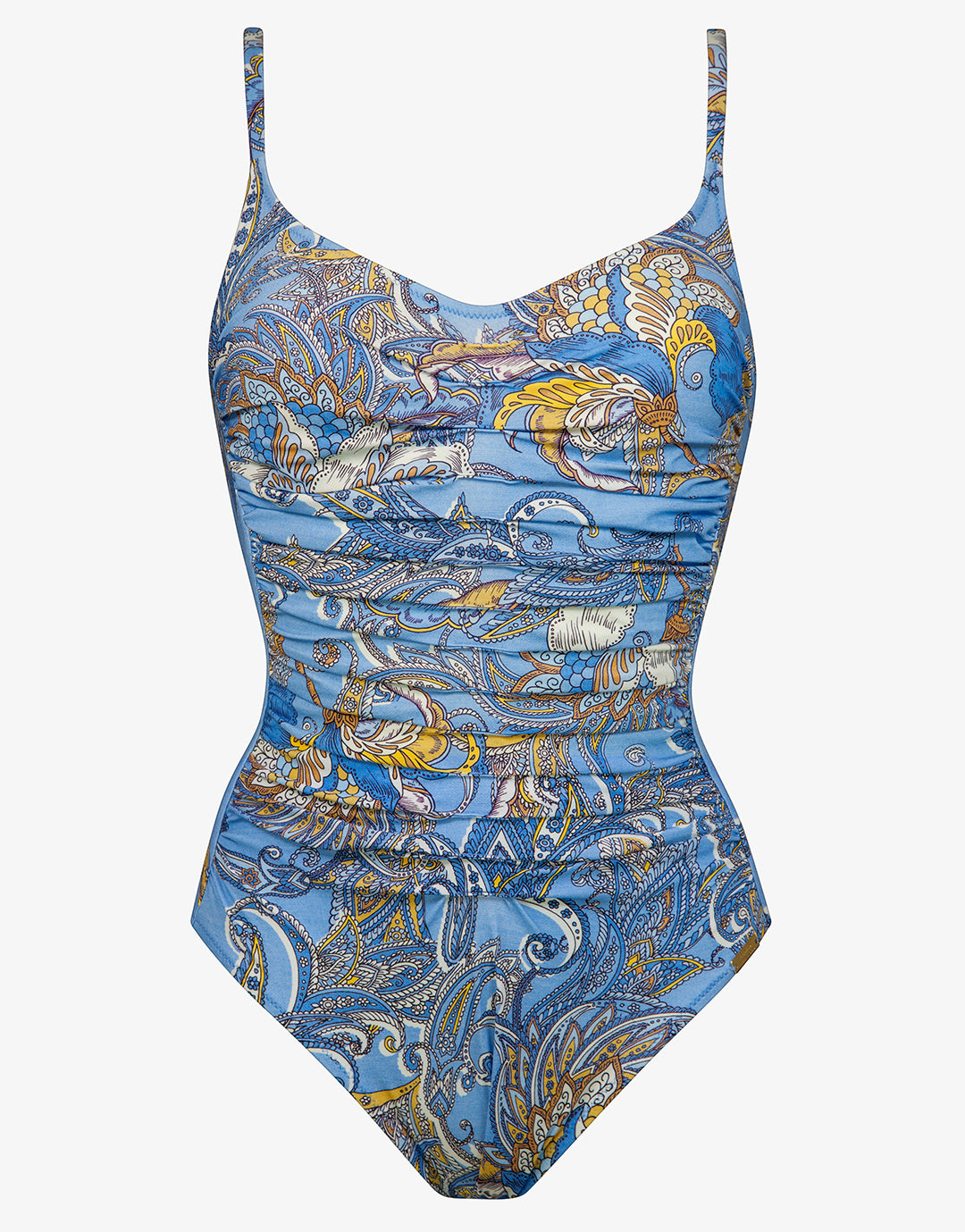 Majorelle Ruched Underwired Swimsuit - Oriental Horizon Blue - Simply Beach UK