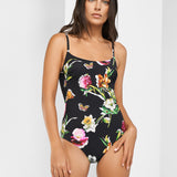 Siciliana Soft Cup Swimsuit - Black-Brights - Simply Beach UK