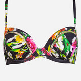 Siciliana Underwired Moulded Bikini Top - Black-Brights - Simply Beach UK