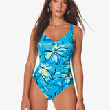 Bali Soft Cup Swimsuit - Blue - Simply Beach UK