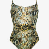 Serpent Underwired Ring Front Swimsuit - Python - Simply Beach UK