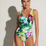 Tropic Wrap Front Swimsuit - Tropical - Simply Beach UK