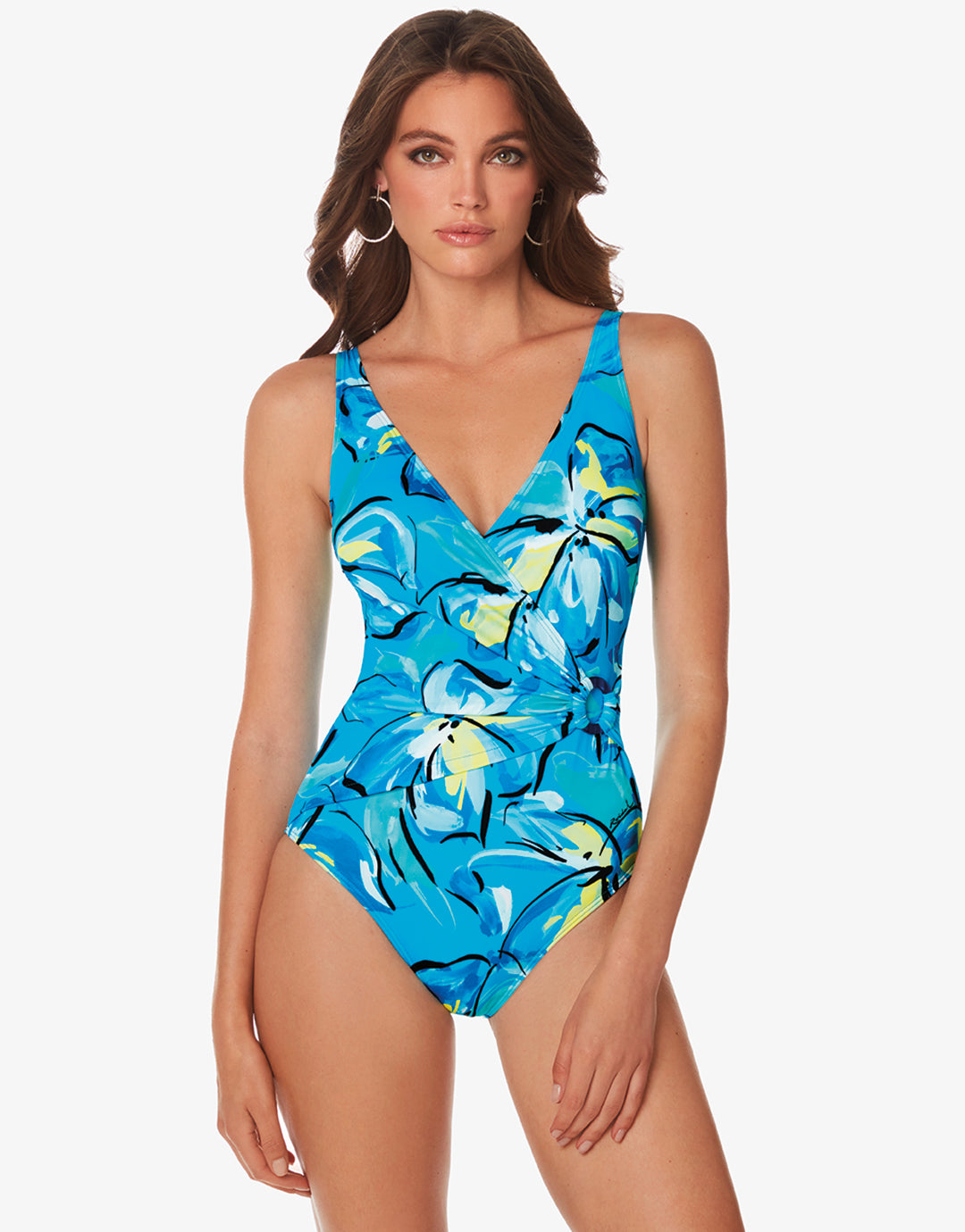 Bali Wrap Swimsuit - Blue - Simply Beach UK