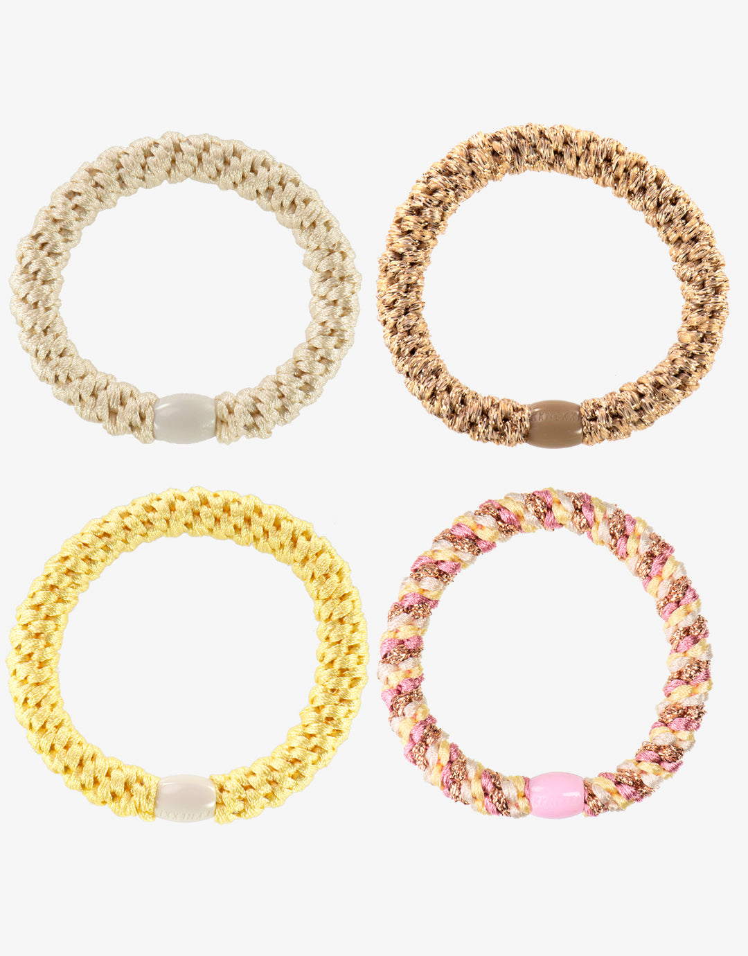 Original Hair Tie Bundle - Pale Golds, Yellow and Pink Mix - Simply Beach UK